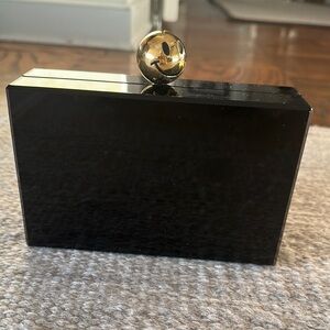 Black Clutch with Gold Accent